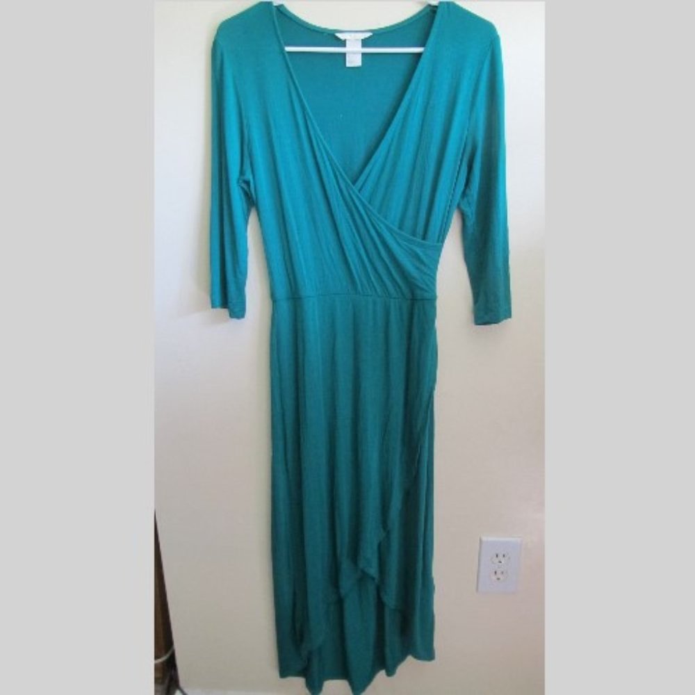 Dark Green Mid-sleeve Dress